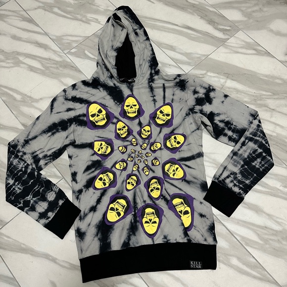 Killstar Masters of the universe skeletor skull reaper tye dye hoodie NEW no tag - Picture 3 of 9
